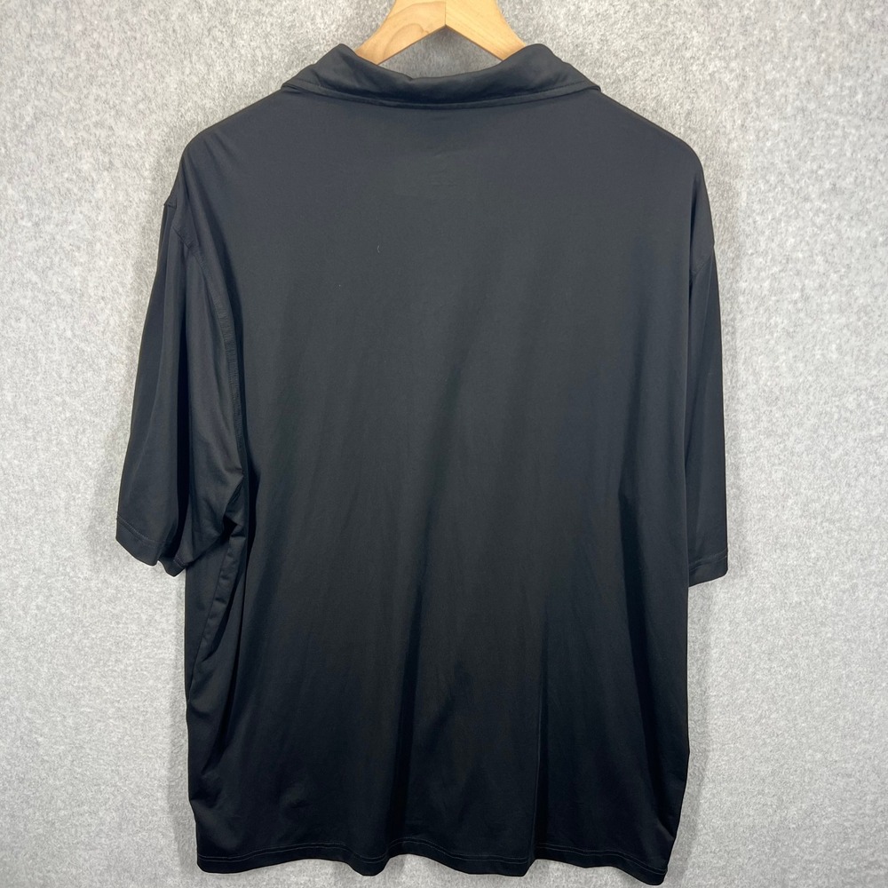 Nat Nast Polo Shirt Mens XL Black Short Sleeve Spandex Blend Performance EUC - Picture 3 of 6